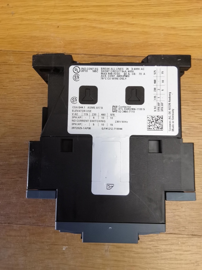 Contactor 230V Siemens 3RT2025-1AP00