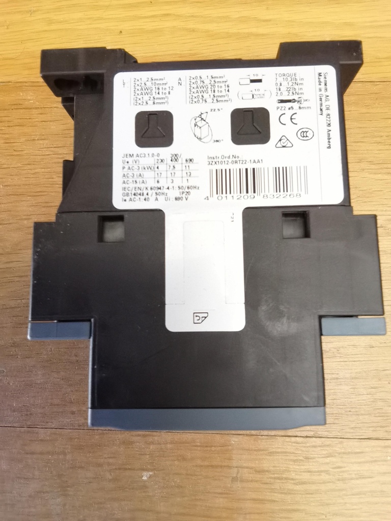 Contactor 230V Siemens 3RT2025-1AP00