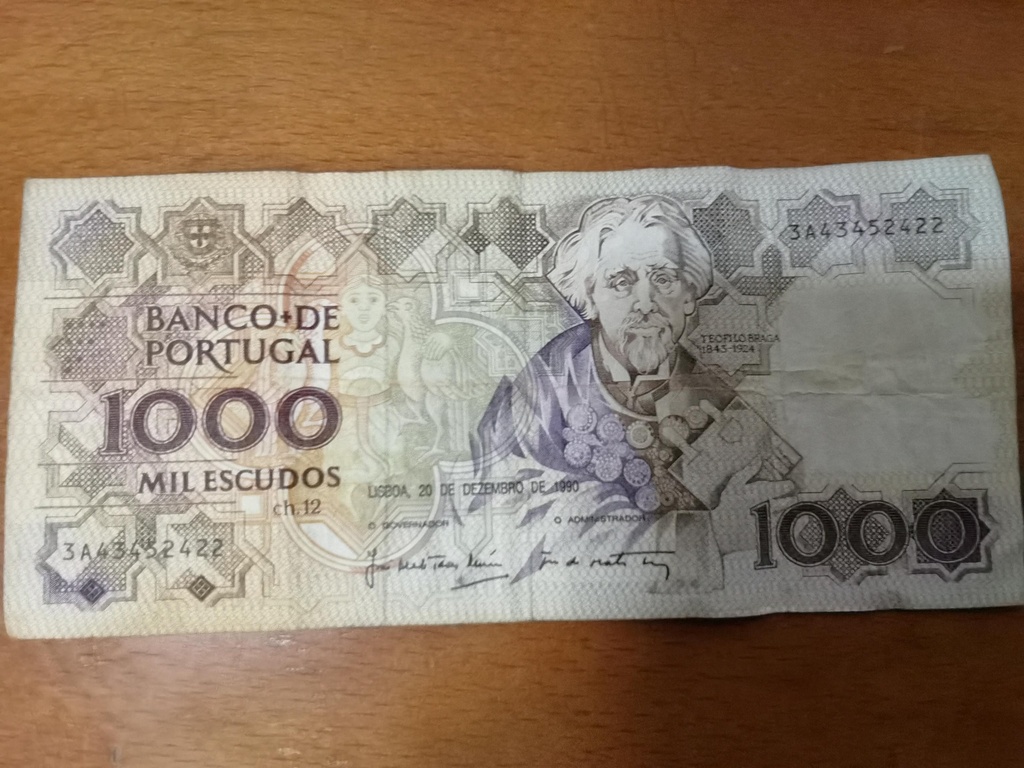 Banco de Portugal 1000 escudos 1990