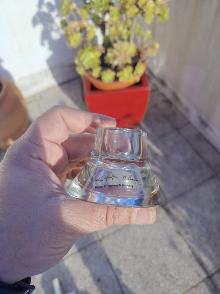 Base vidro vela + vela