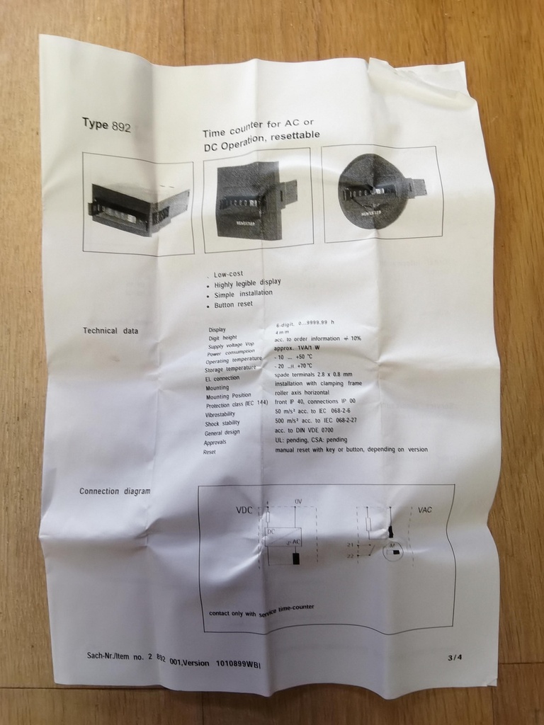 Contador horario 230V