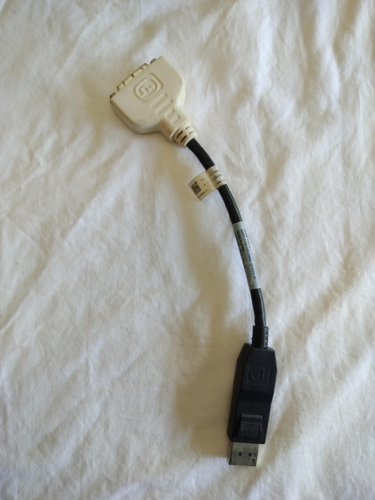 Adaptador Dell DisplayPort para DVI-D Single Link - cabo