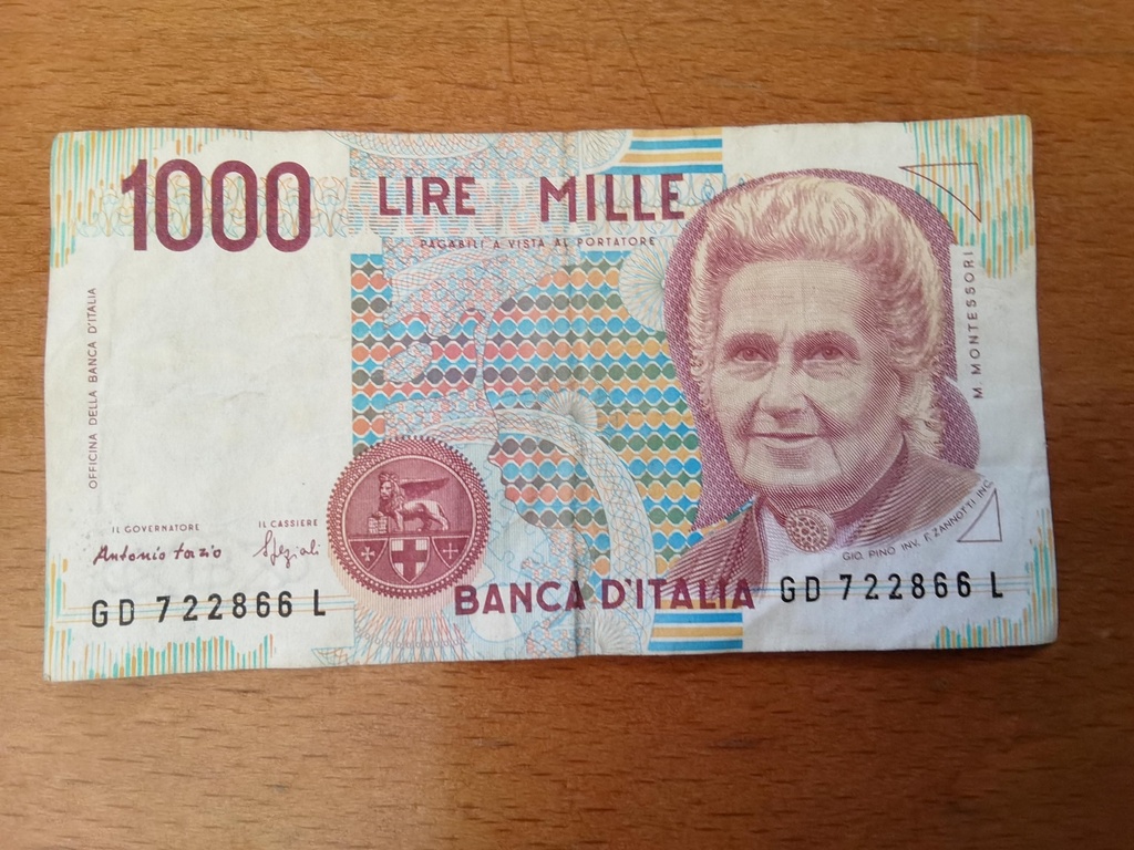 Nota Banco de Itália 1000 Lire Mille